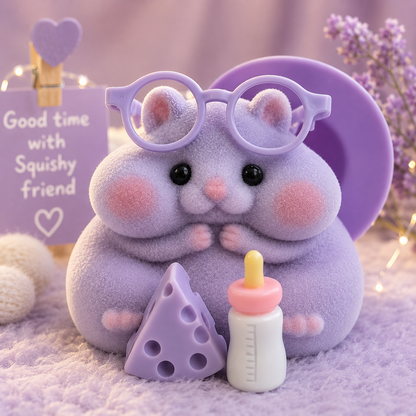 6-Pack Taba Squishy Hamster Toys, Cute Squishy Stress Relief Fidget Toy