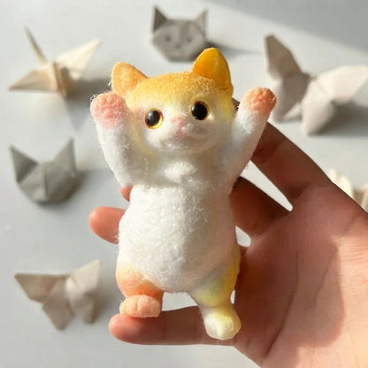 Portable 13cm cat squishy sensory toy for travel and everyday fidgeting