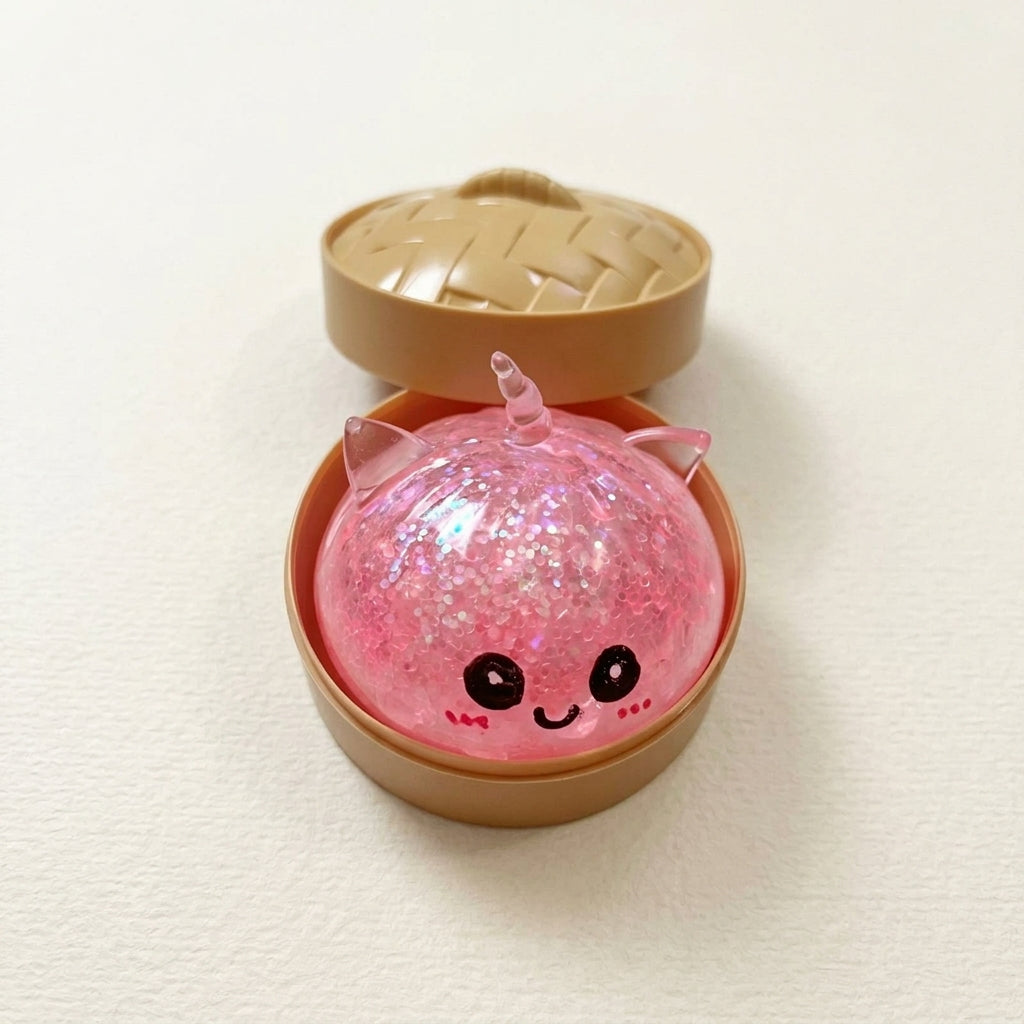 Portable unicorn squishy toy for travel and tactile play