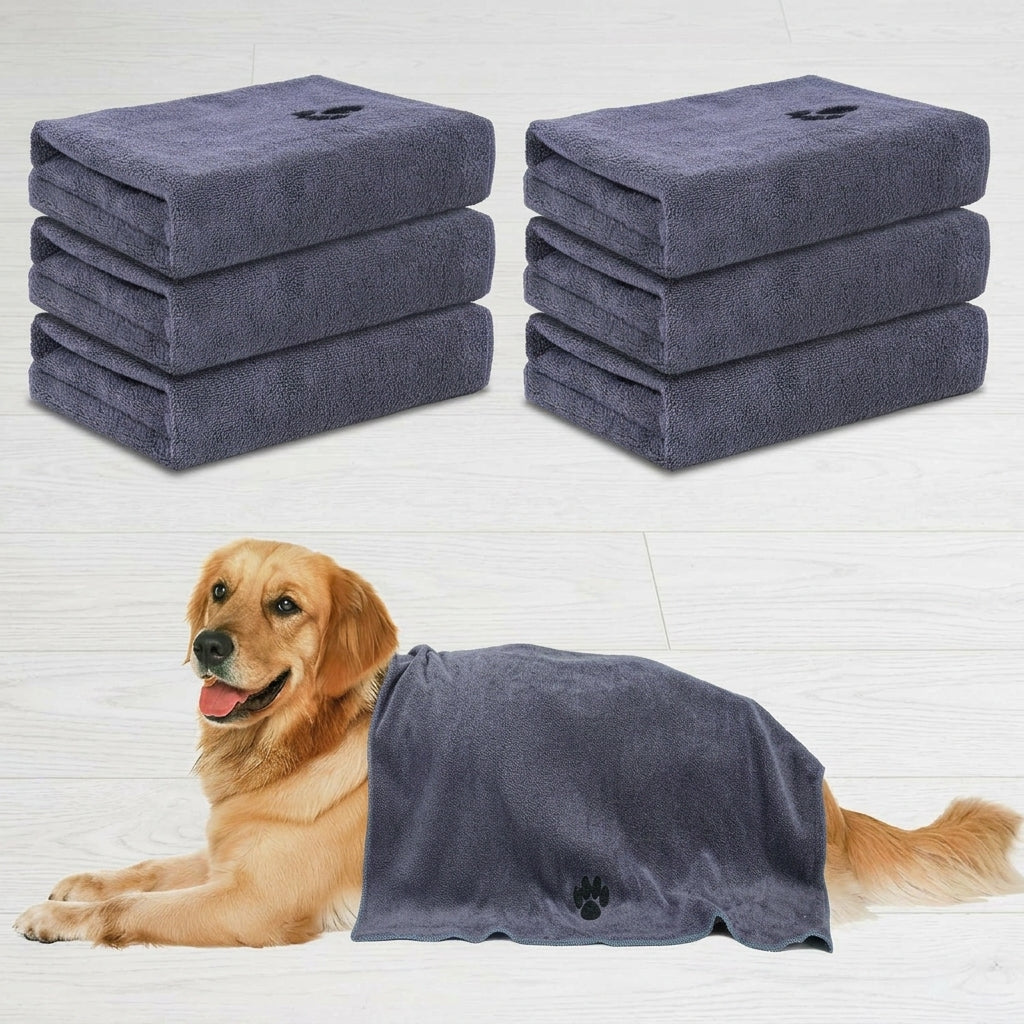 Two pack microfiber dog towels for home and travel