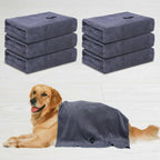 Two pack microfiber dog towels for home and travel