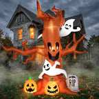 8 ft Halloween inflatable scary tree with ghost decoration