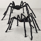 JOYIN 2 pack 5 ft giant Halloween spiders with hairy black bodies