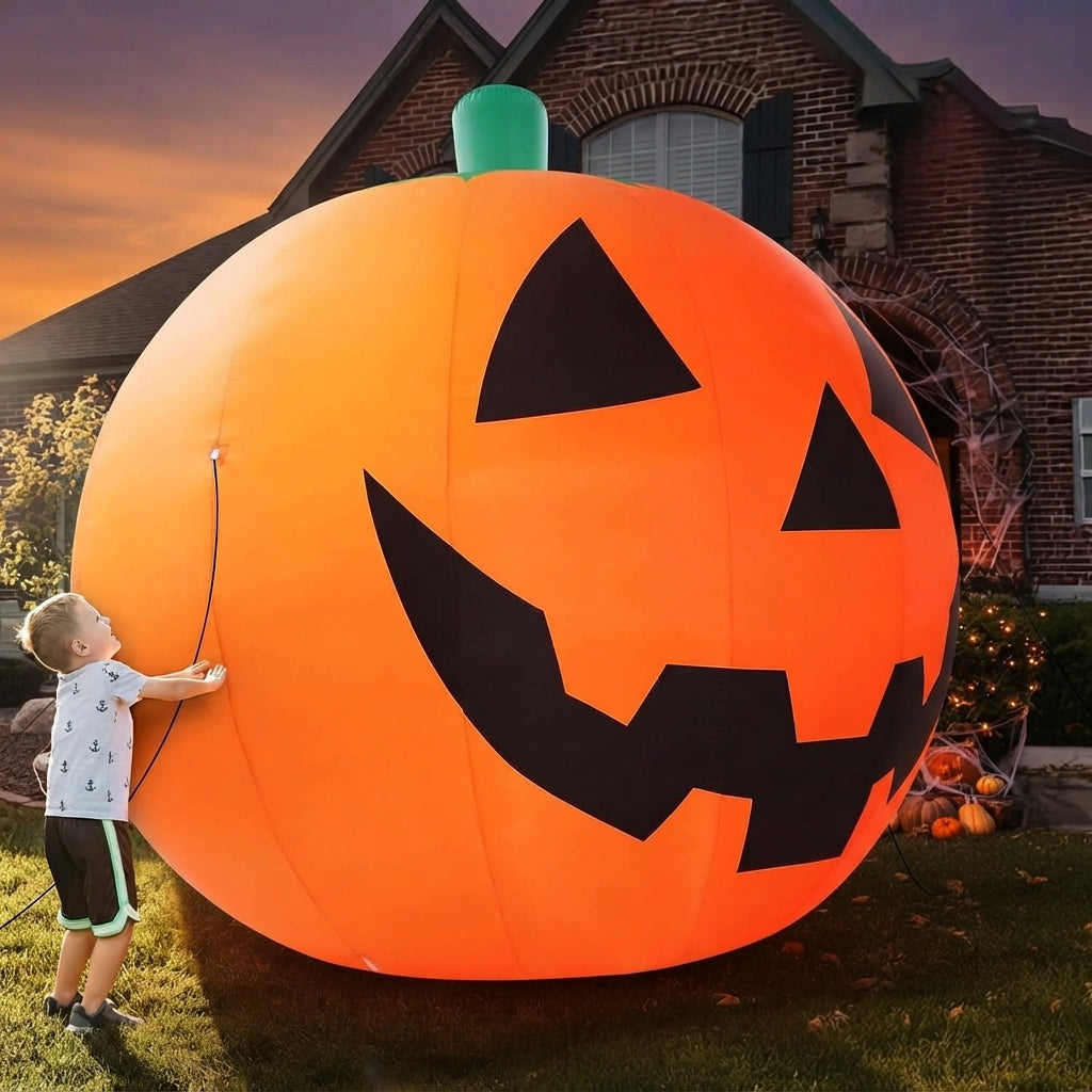 10 ft giant inflatable pumpkin Halloween yard decoration