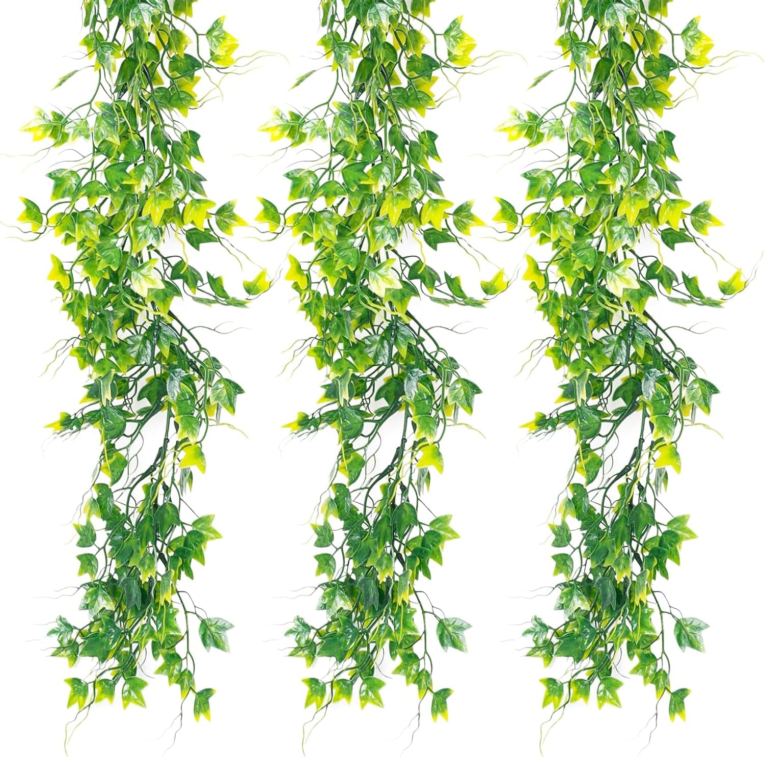 3-Pack Black Artificial Eucalyptus Garland with Flowers, Halloween & Fall Party Decor, Fake Floral Greenery for Wall Backdrop