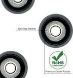 Cutting Board Feet with Stainless Screws, Black round Non Slip Rubber Feet for Cutting Board, Furnitrue & Electronics, 50 Pack