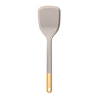 6-Piece Silicone Kitchen Utensil Tool Set with Rotating Rack by Drew Barrymore, Porcini Taupe
