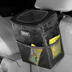 Portable leakproof car garbage bin for organized and cleaner vehicle interiors