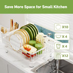 Stainless Steel Dish Drying Rack with Drip Tray