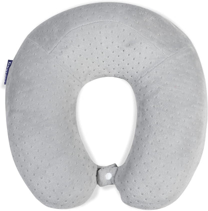 U-Shaped Memory Foam Travel Neck Pillow – Comfortable & Breathable Airplane Pillow for Head and Neck Support, Portable.