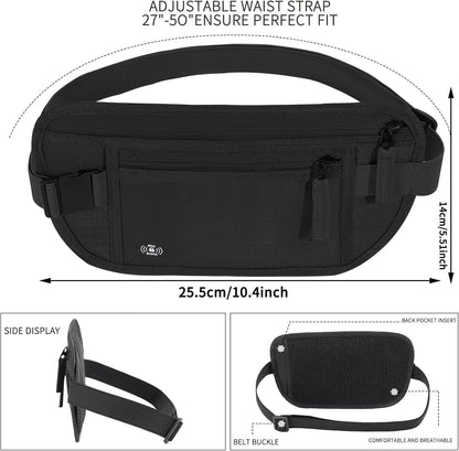 RFID Travel Money Belt Passport Holder