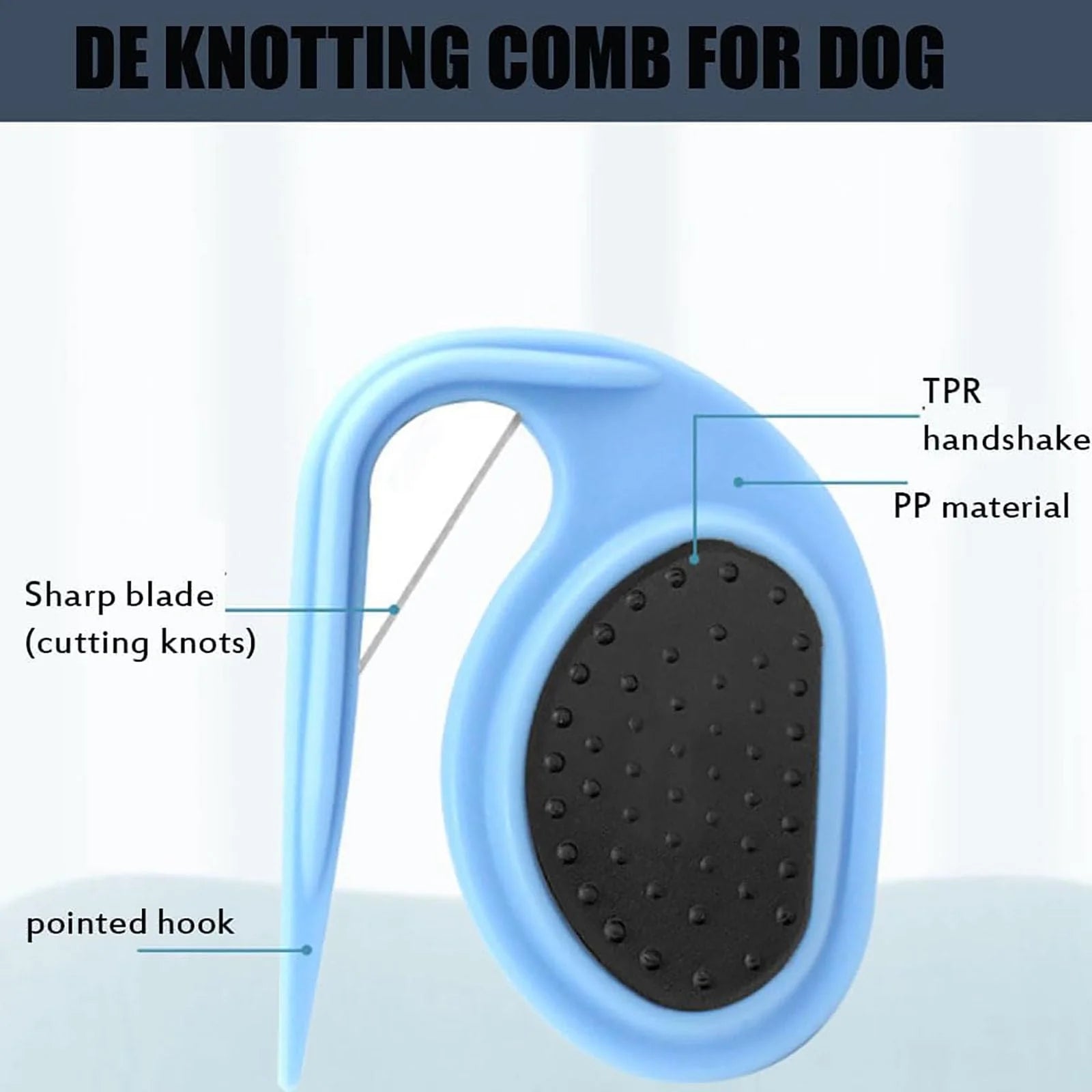 Pet Knotting Comb for Dogs & Cats – De-Matting & Hair Removal Brush for Puppies & Kittens