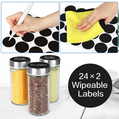 Spice Rack Organizer with Jars for Cabinet (20Pcs) 