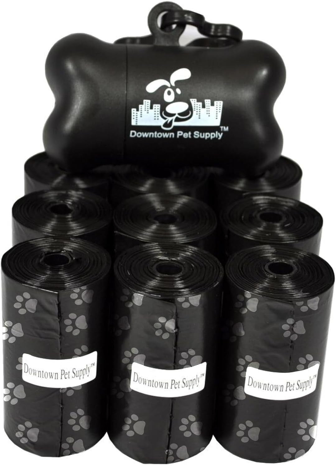 Portable dog waste bag dispenser for leashes harnesses and belt loops