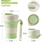 Flexible silicone water bottle folded down for easy packing in luggage
