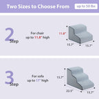 Dog Stairs for High Beds 2 & 5 Step Foam Ramp Small & Medium Dogs