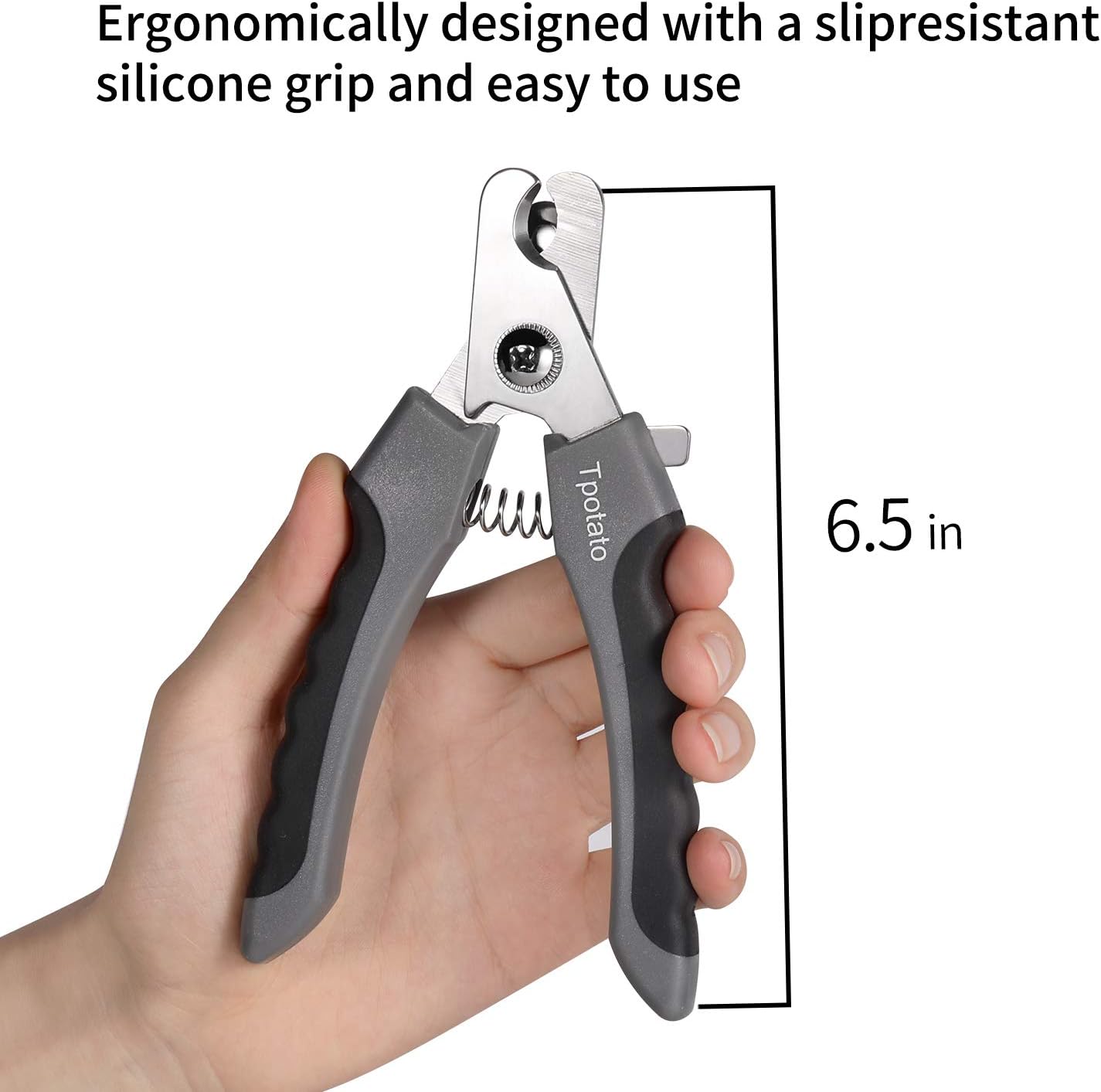 Dog & Cat Nail Clippers for Large Breeds, Safari Professional Trimmers with Quick Sensor, Safety Guard & Nail File