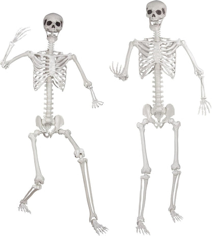 Posable human skeleton Halloween party decoration