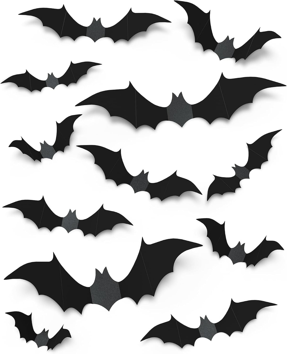 120 Pcs 3D Halloween Bat Wall Decorations