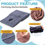 Highly absorbent microfiber towels for wet dogs
