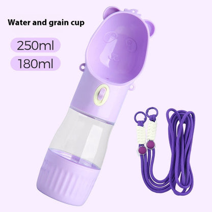 2-in-1 Portable Dog Water Bottle & Food Container – Leak-Proof Pet Feeder for Travel