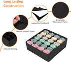 4 Pcs Underwear Drawer Organizers Divider, Closet Socks Organizer and Storage Boxes for Lingerie, Bra, Undies