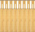 4-Pack Adjustable Bamboo Drawer Dividers, 12–17" for Kitchen, Closet, Dresser, Bedroom & Office Organization