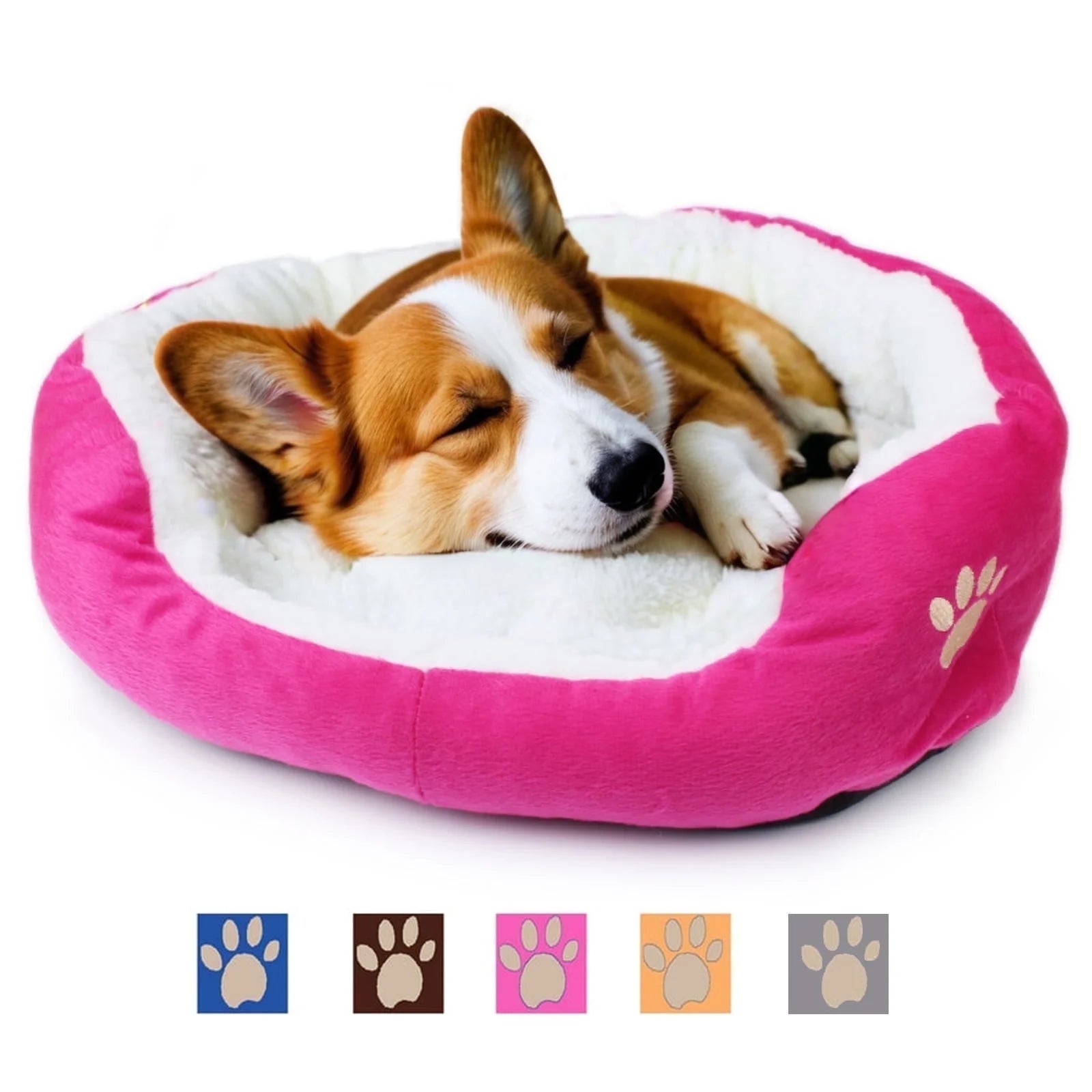 Small Dog & Cat Bed – Puppy Pet Bed with Removable Cushion for Indoor Use