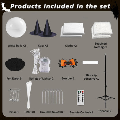 Indoor Outdoor Halloween Ghost Decorations with Lights