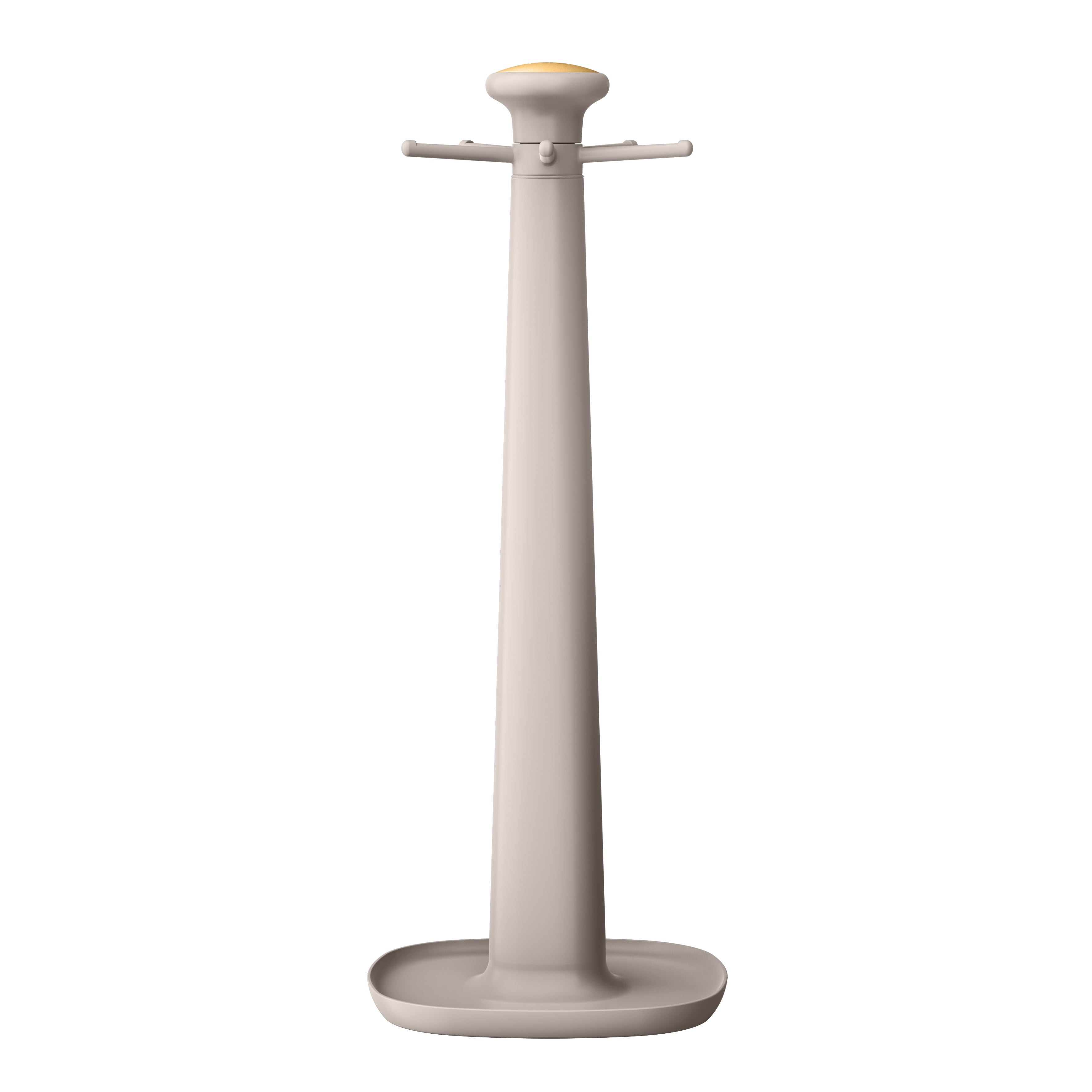 6-Piece Silicone Kitchen Utensil Tool Set with Rotating Rack by Drew Barrymore, Porcini Taupe