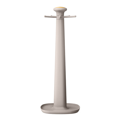 6-Piece Silicone Kitchen Utensil Tool Set with Rotating Rack by Drew Barrymore, Porcini Taupe