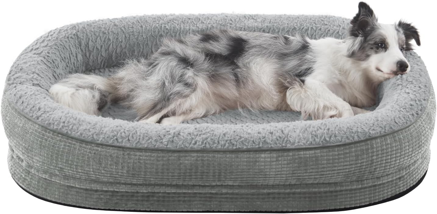 Calming Dog Bed for Large Pets Soft Washable Cushion Bed