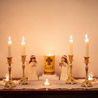 Gold Taper Candle Holders Set of 2