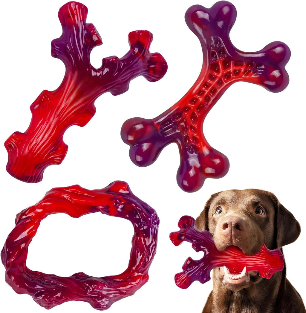 Frienhund Tough Dog Toys for Aggressive Chewers 3 Pack, Indestructible Dog Toys for Large Dogs, Dog Chew Toys, Aggressive Chew Toys to Keep Them Busy, Dog Toy for 30-75Lbs Medium/Large Breeds