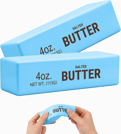 Green butter stick fidget toy set with soft PU texture and slow rebound
