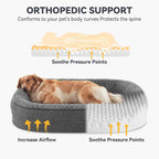 Calming Dog Bed for Large Pets Soft Washable Cushion Bed