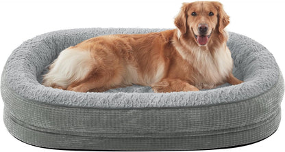 Calming Dog Bed for Large Pets Soft Washable Cushion Bed