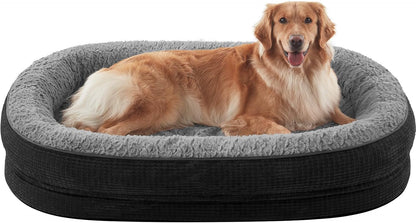 Calming Dog Bed for Large Pets Soft Washable Cushion Bed