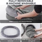 Calming Dog Bed for Large Pets Soft Washable Cushion Bed