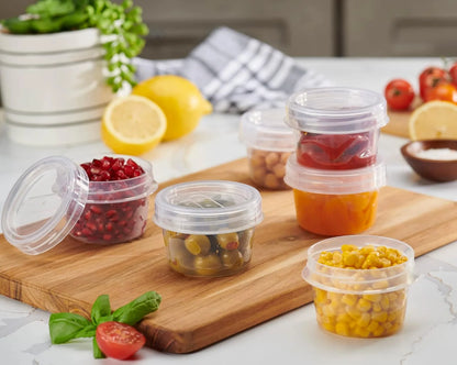 4 Oz Twist Cap Meal Prep Containers Reusable Food Storage Containers with Lids, 6-Pack