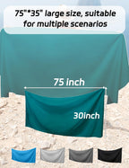 Super absorbent magnetic beach towel with sand-resistant fabric for outdoor use