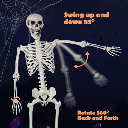 Halloween skeleton with adjustable arms and legs