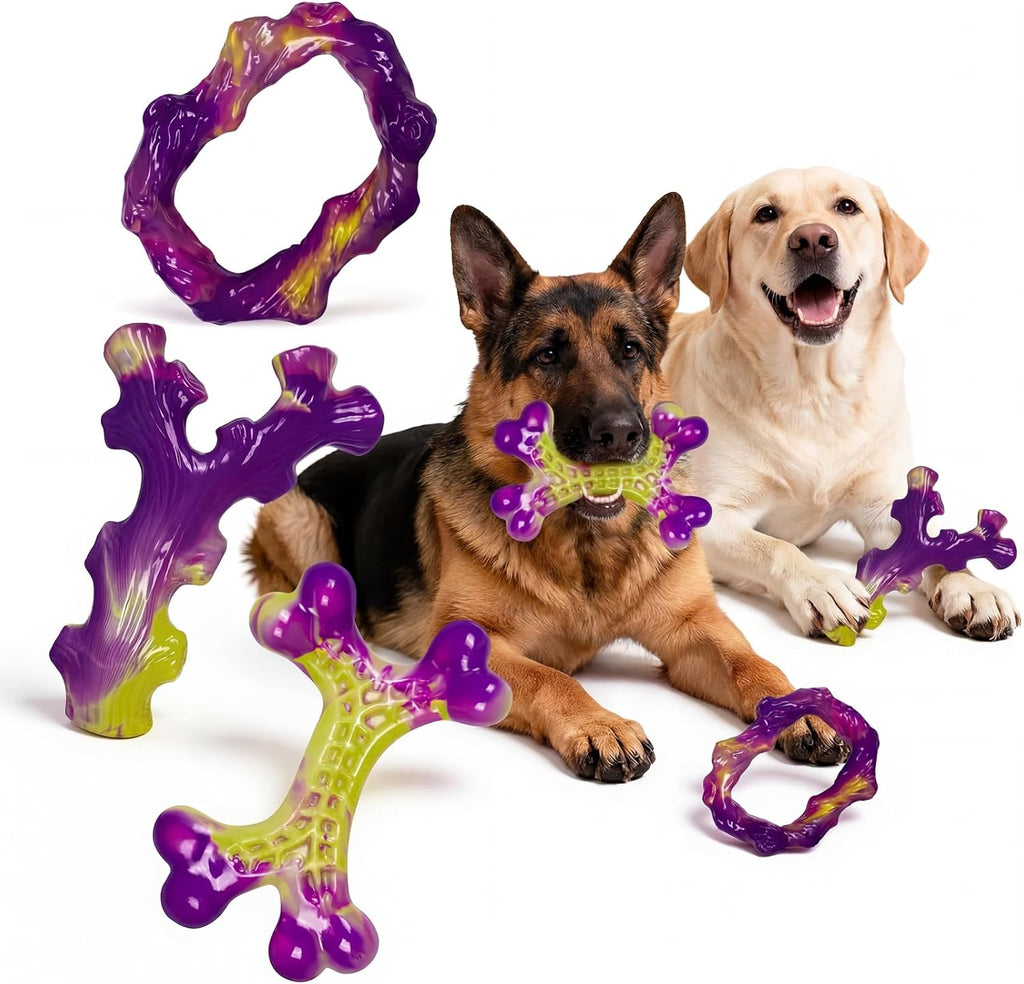 Frienhund Tough Dog Toys for Aggressive Chewers 3 Pack, Indestructible Dog Toys for Large Dogs, Dog Chew Toys, Aggressive Chew Toys to Keep Them Busy, Dog Toy for 30-75Lbs Medium/Large Breeds