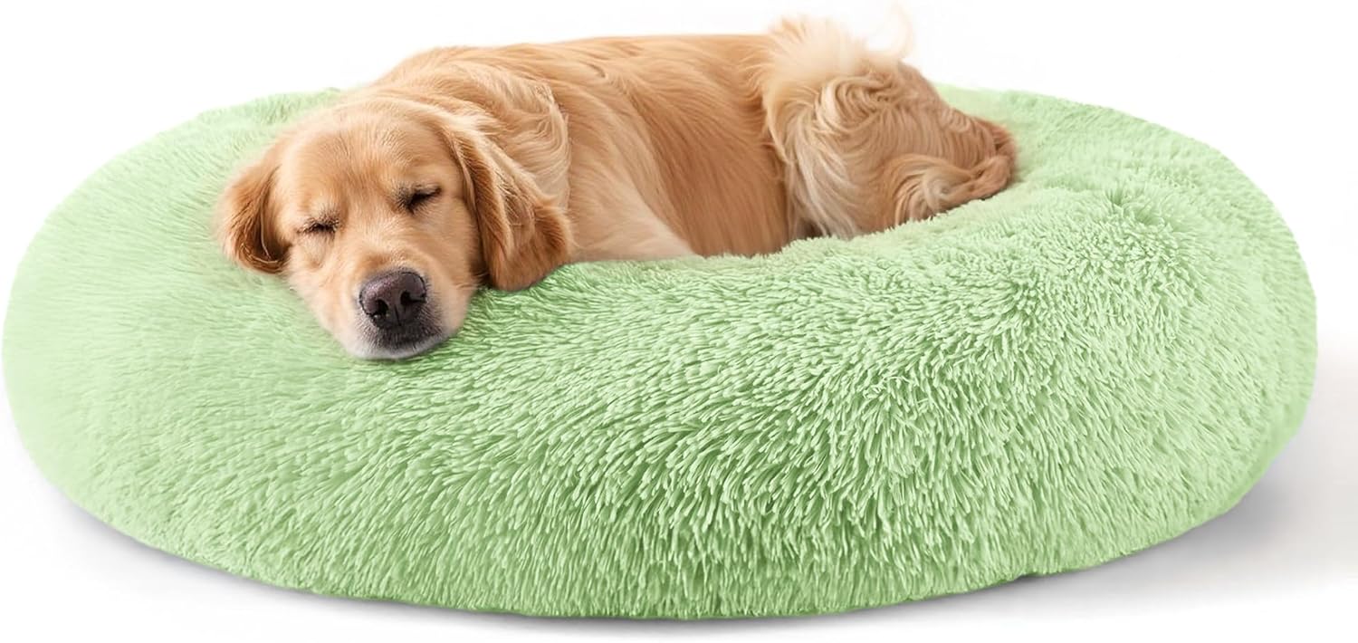 Calming Donut Dog Bed for Small Dogs & Cats Washable