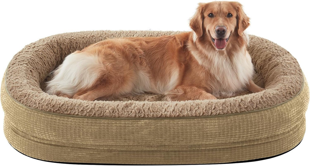 Calming Dog Bed for Large Pets Soft Washable Cushion Bed
