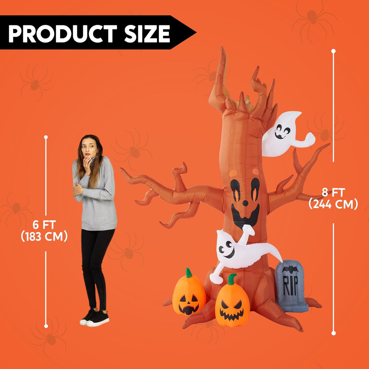 8 ft blow-up Halloween tree outdoor yard decoration