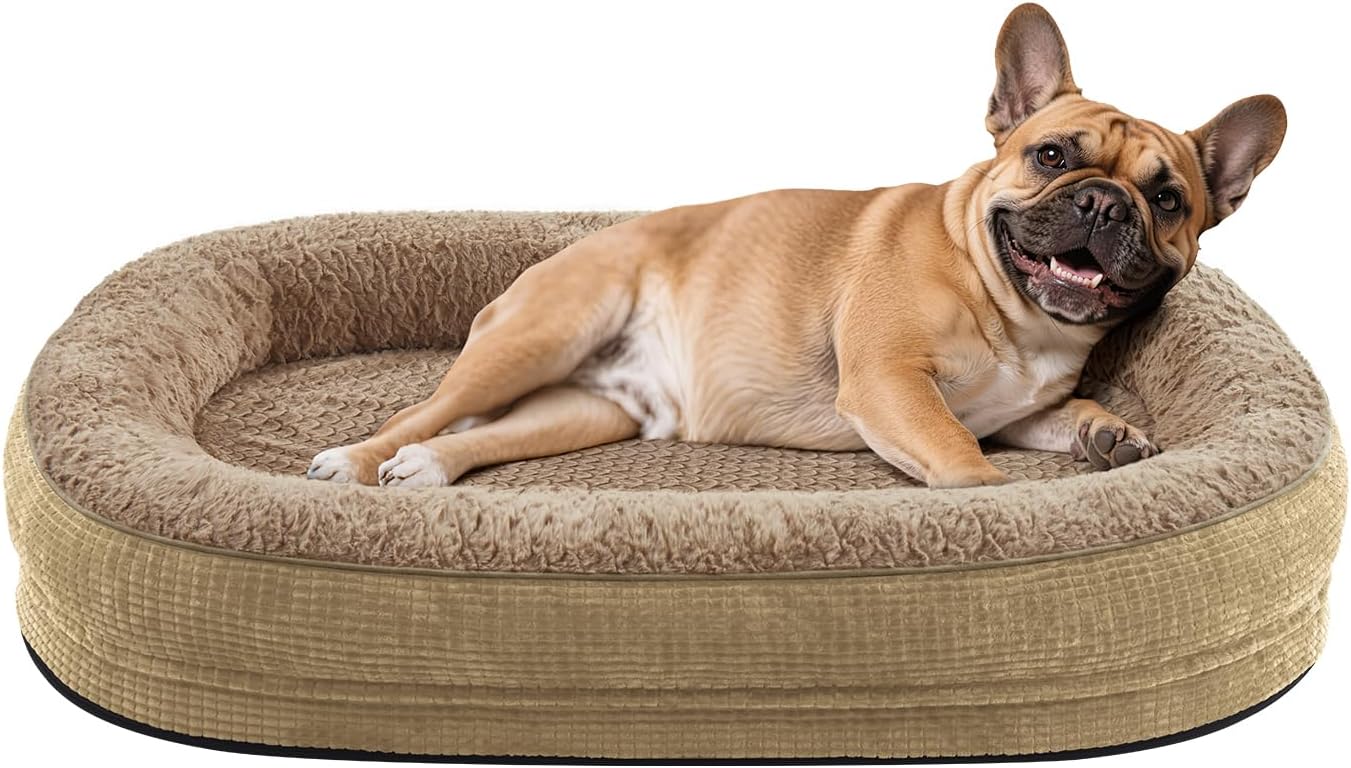 Calming Dog Bed for Large Pets Soft Washable Cushion Bed