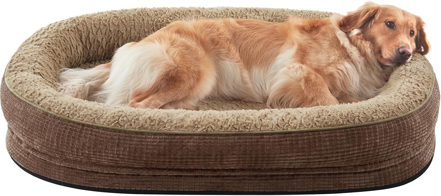Calming Dog Bed for Large Pets Soft Washable Cushion Bed