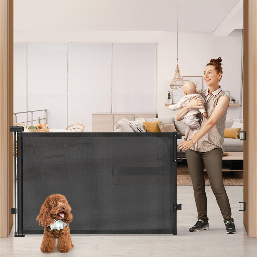 Retractable Baby Gate for Stairs, Doorways & Hallways