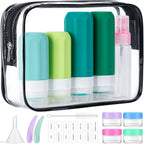 16-Pack Travel Toiletry Bottles – TSA Approved Leakproof 3oz Squeezable Silicone Containers for Shampoo, Conditioner & Liquids 